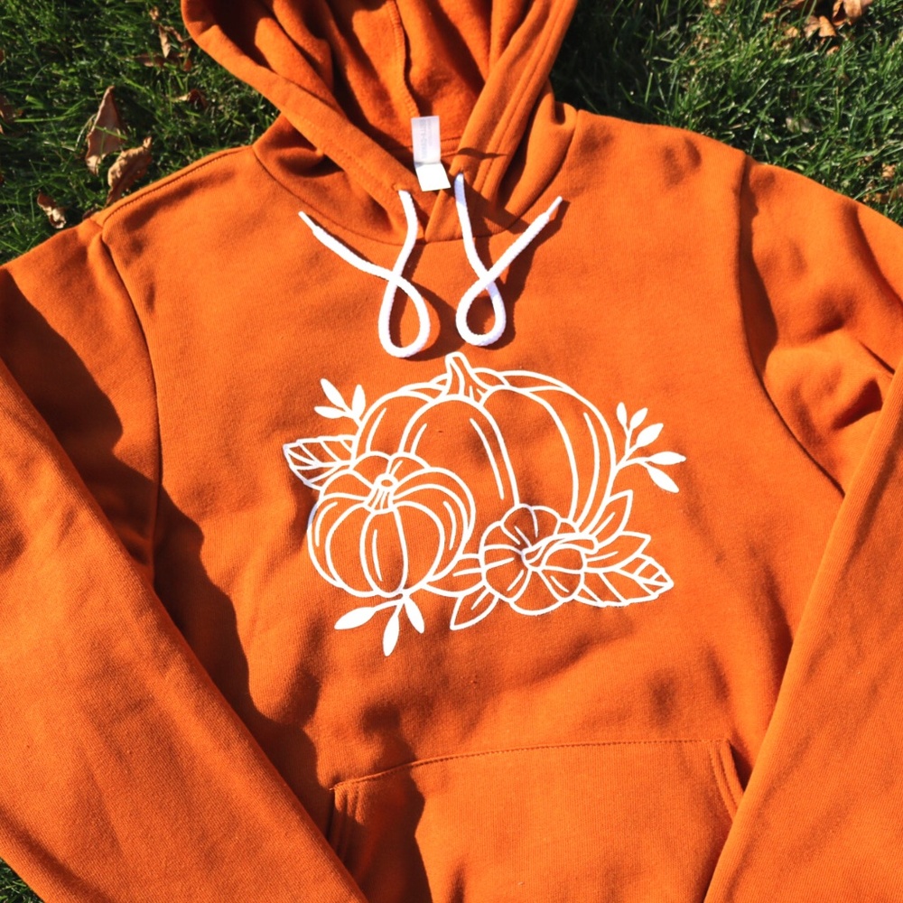 Fall Pumpkin Hooded Sweatshirt